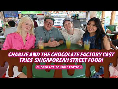 Cast of Charlie and the Chocolate Factory takes on SG street food 😲